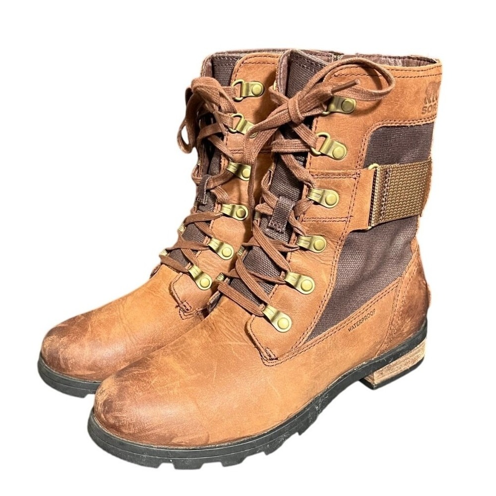 Sorel‎ Emelie Conquest NL3042-282 Boot Brown 1809021282 Women's Size 6 Leather